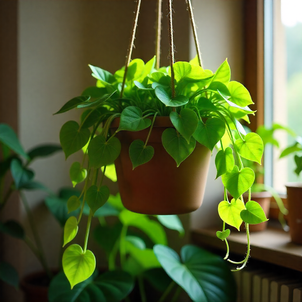 Plants positioned near window for optimal light