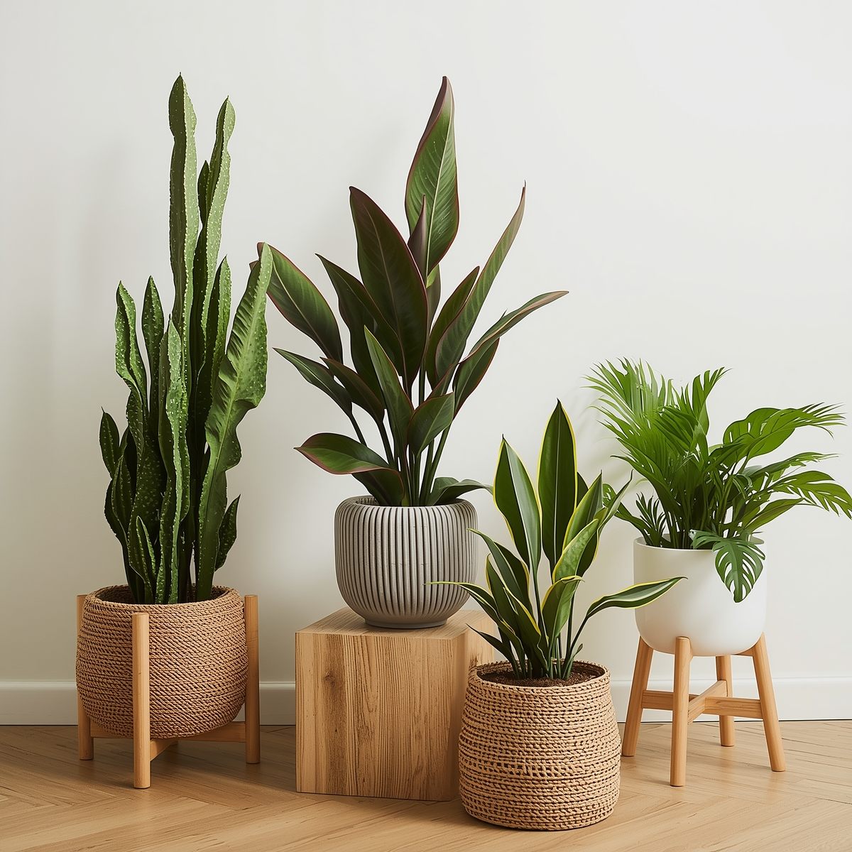 Monstera deliciosa with large split leaves
